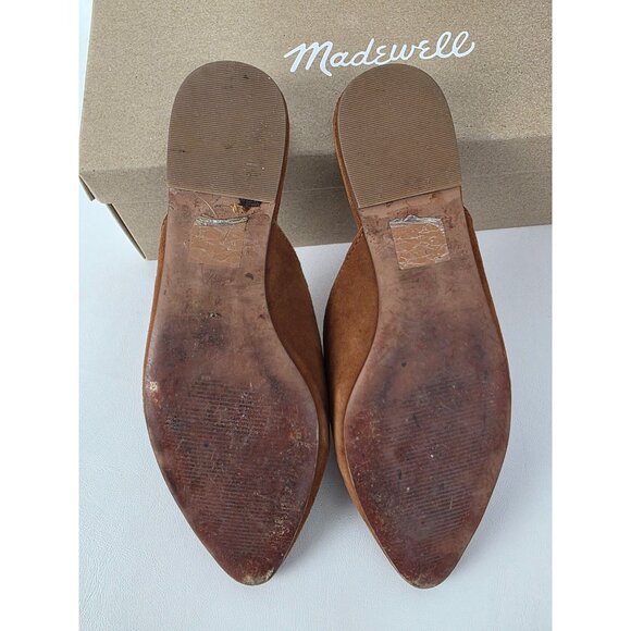 Madewell Remi Womens Brown Suede Pointed Toe Slip-On Mules Size 5 1/2 - Picture 4 of 8